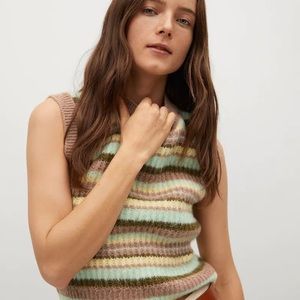 Multicoloured knitted vest from Mango